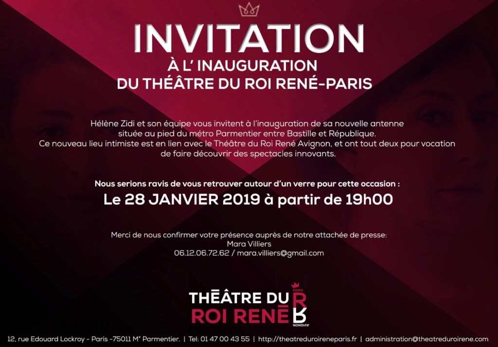 Un Soir Au Théâtre Du Roi René à&nbsp;Paris