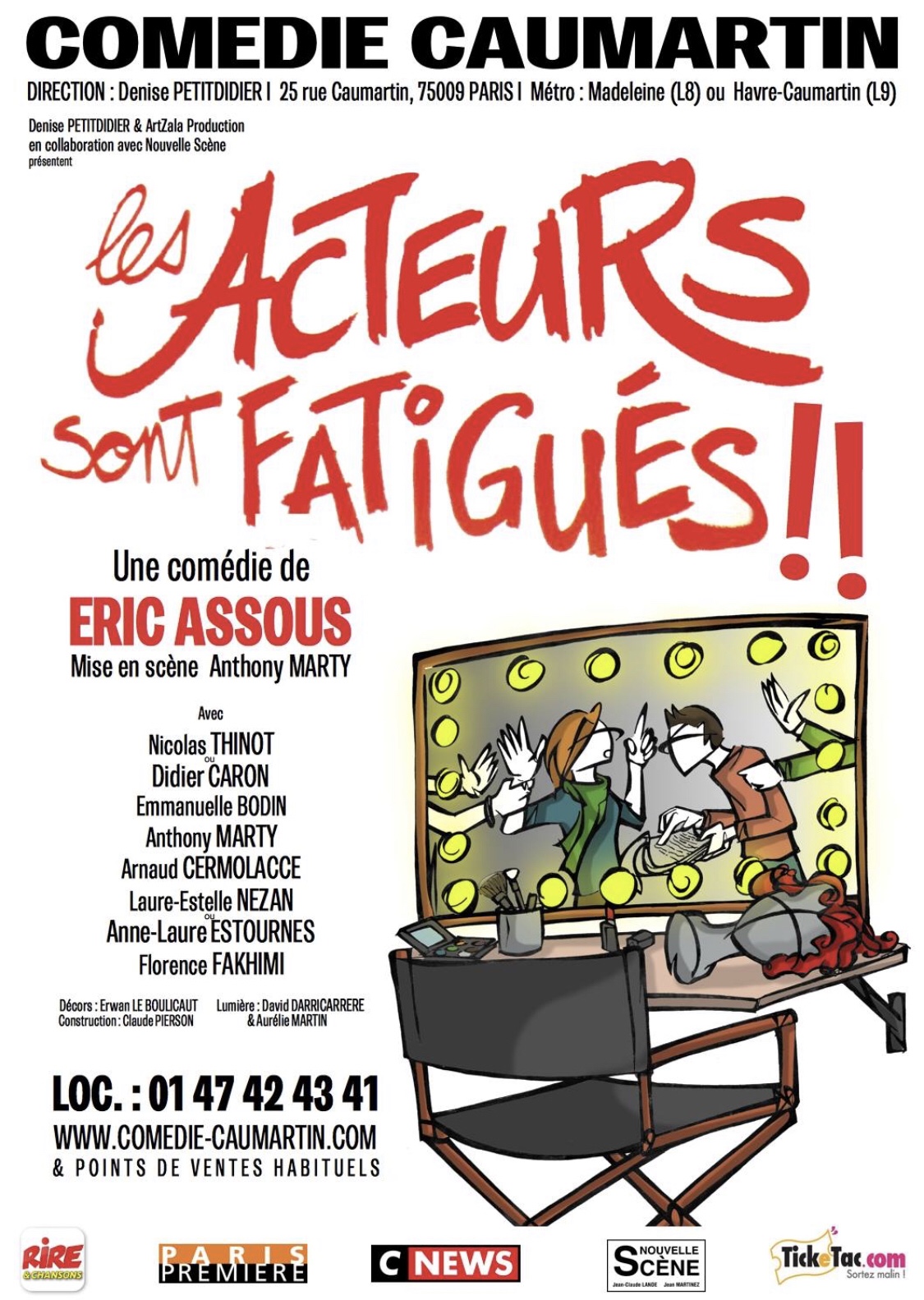 « Les Acteurs Sont Fatigués » d’Eric Assous à La Comédie Caumartin