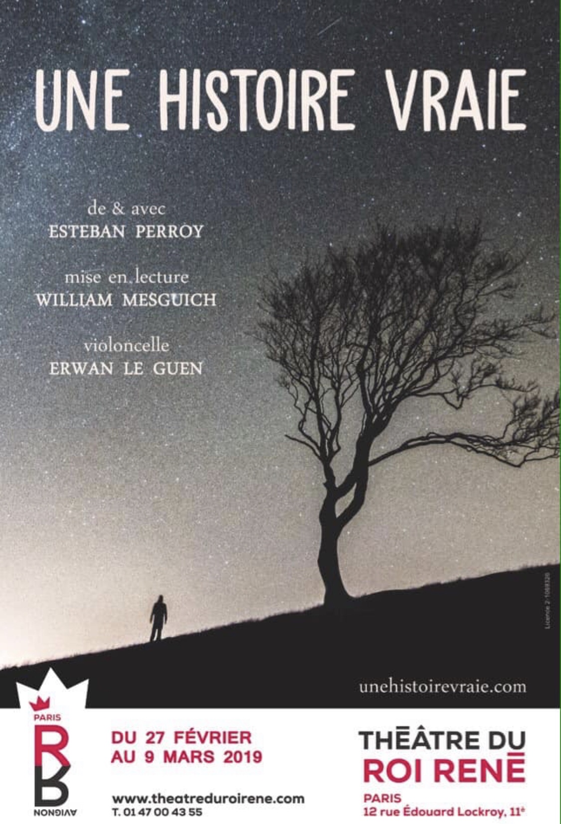 « Une Histoire Vraie » d’Esteban Perroy; au Théâtre Du Roi René