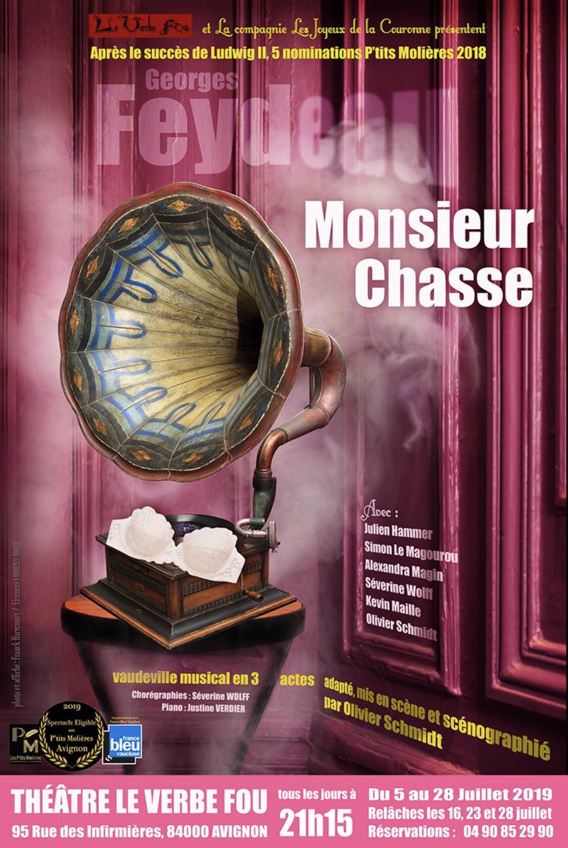 « Monsieur Chasse » Au Théâtre Le Verbe Fou