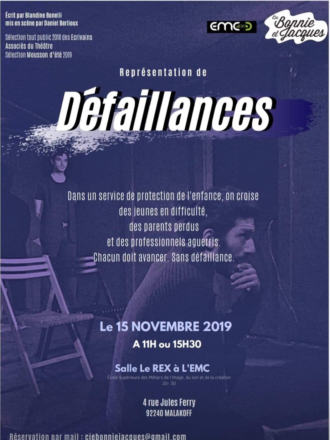 « Défaillances » à L’EMC, Salle Le Rex
