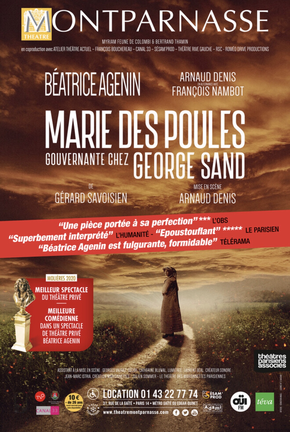 « Marie Des Poules » au Théâtre Montparnasse