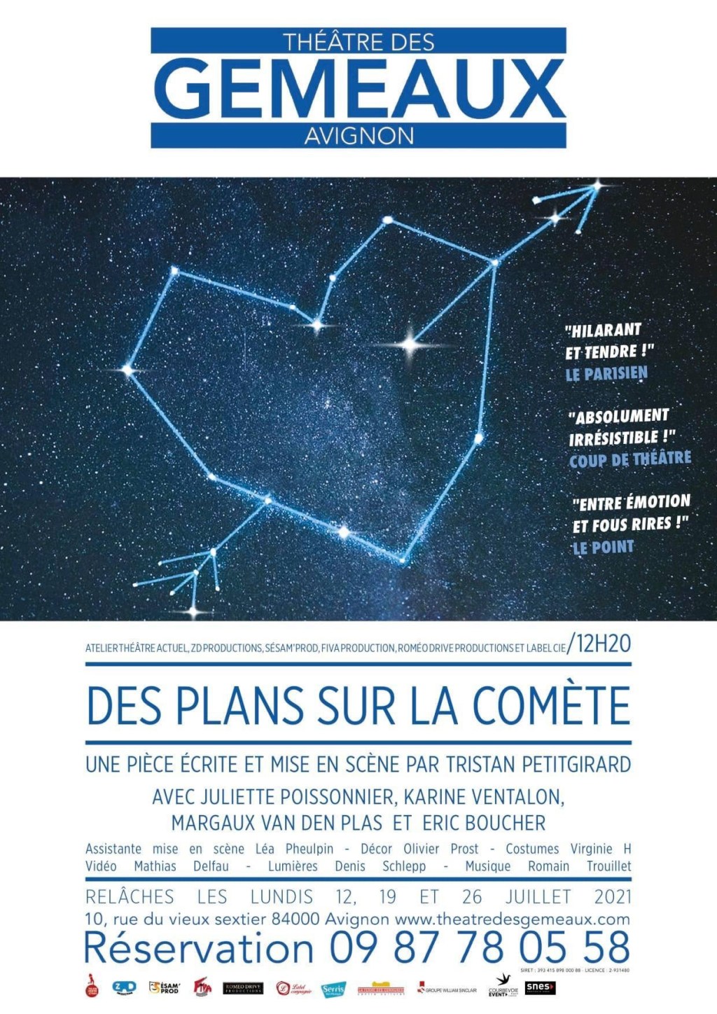 « Des Plans Sur La Comète » au Théâtre Des&nbsp;Gémeaux
