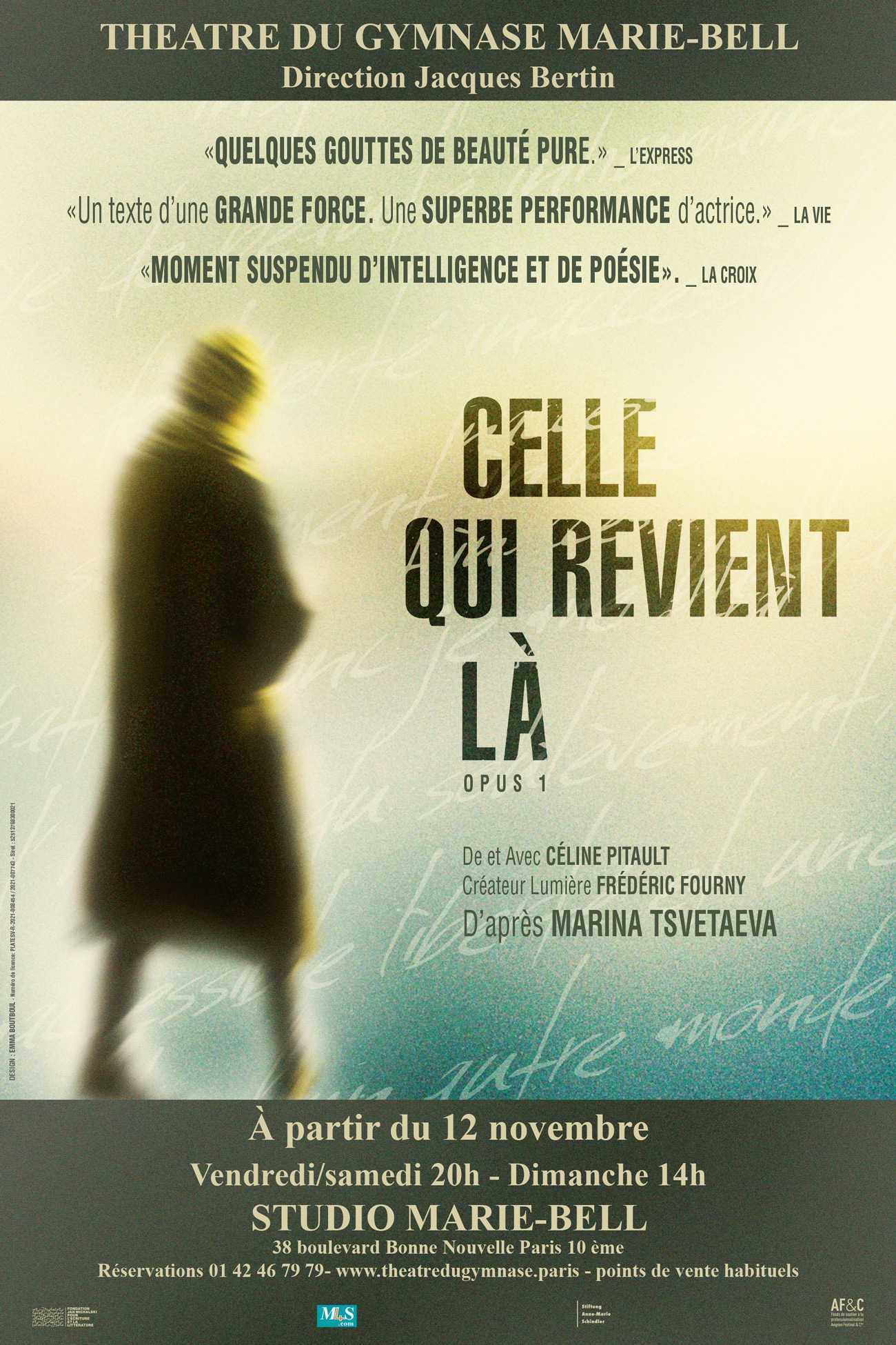 « Celle Qui Revient Là (Opus 1) » au Théâtre Du Gymnase