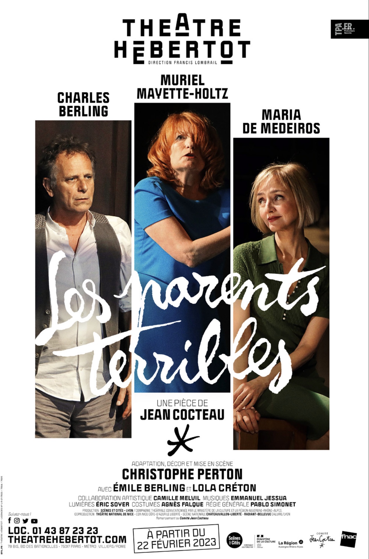 « Les Parents Terribles » au Théâtre Hébertot
