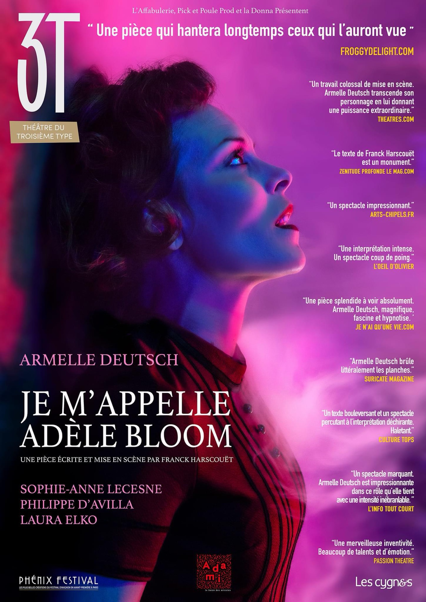 «&nbsp;Je M’Appelle Adèle Bloom&nbsp;» au Théâtre du Troisième Type (3T)