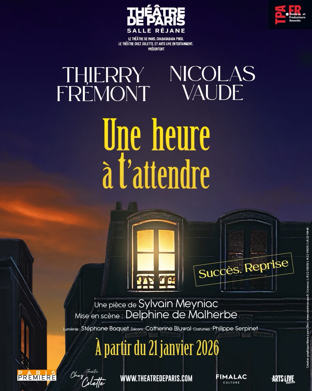 «&nbsp;Une Heure à T’Attendre&nbsp;» au Théâtre de Paris