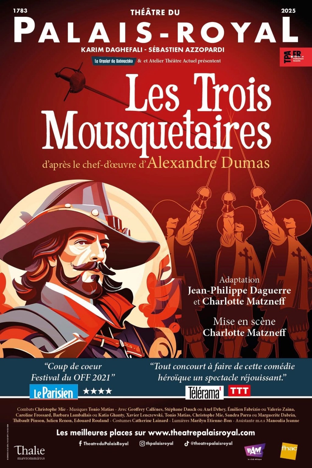 «Les 3 Mousquetaires» au Théâtre du Palais&nbsp;Royal