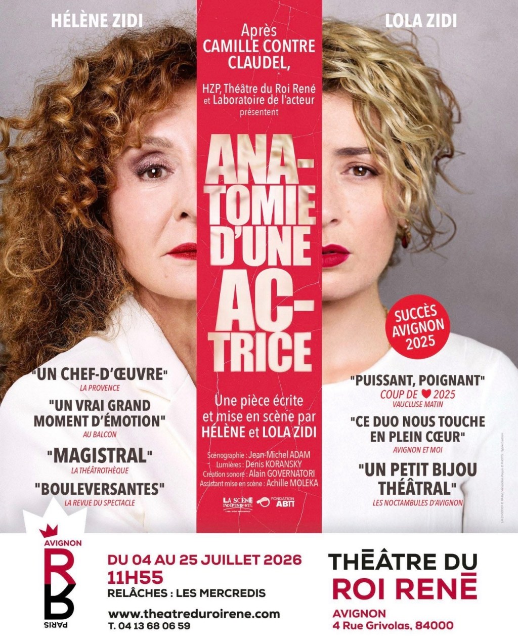 «&nbsp;Anatomie D’Une Actrice&nbsp;» au Théâtre du Roi&nbsp;René